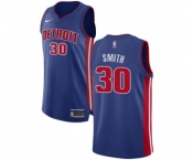 Men's Nike Detroit Pistons #30 Joe Smith Authentic Royal Blue Road NBA Jersey - Icon Edition
