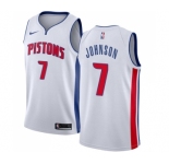 Men's Nike Detroit Pistons #7 Stanley Johnson Authentic White Home NBA Jersey - Association Edition