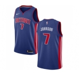 Men's Nike Detroit Pistons #7 Stanley Johnson Swingman Royal Blue Road NBA Jersey - Icon Edition