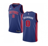 Women's Nike Detroit Pistons #0 Andre Drummond Swingman Royal Blue Road NBA Jersey - Icon Edition