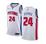 Women's Nike Detroit Pistons #24 Mateen Cleaves Swingman White Home NBA Jersey - Association Edition
