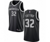 Women's Nike Detroit Pistons #32 Christian Laettner Swingman Black NBA Jersey - City Edition