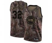 Women's Nike Detroit Pistons #32 Christian Laettner Swingman Camo Realtree Collection NBA Jersey