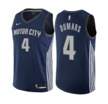 Women's Nike Detroit Pistons #4 Joe Dumars Swingman Navy Blue NBA Jersey - City Edition