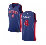 Women's Nike Detroit Pistons #4 Joe Dumars Swingman Royal Blue Road NBA Jersey - Icon Edition
