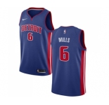 Women's Nike Detroit Pistons #6 Terry Mills Swingman Royal Blue Road NBA Jersey - Icon Edition