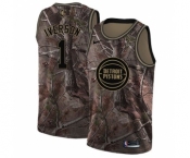 Youth Nike Detroit Pistons #1 Allen Iverson Swingman Camo Realtree Collection NBA Jersey