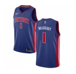 Youth Nike Detroit Pistons #1 Tracy McGrady Swingman Royal Blue Road NBA Jersey - Icon Edition