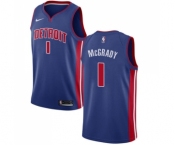 Youth Nike Detroit Pistons #1 Tracy McGrady Swingman Royal Blue Road NBA Jersey - Icon Edition