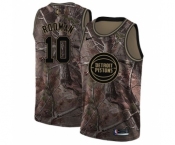 Youth Nike Detroit Pistons #10 Dennis Rodman Swingman Camo Realtree Collection NBA Jersey