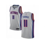 Youth Nike Detroit Pistons #11 Isiah Thomas Authentic Silver NBA Jersey Statement Edition