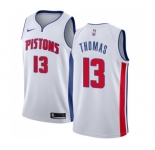 Youth Nike Detroit Pistons #13 Khyri Thomas Swingman White NBA Jersey - Association Edition