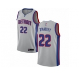 Youth Nike Detroit Pistons #22 Avery Bradley Authentic Silver NBA Jersey Statement Edition