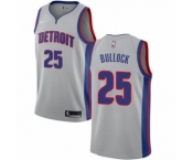 Youth Nike Detroit Pistons #25 Reggie Bullock Swingman Silver NBA Jersey Statement Edition