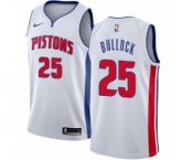 Youth Nike Detroit Pistons #25 Reggie Bullock Swingman White NBA Jersey - Association Edition