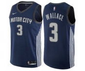 Youth Nike Detroit Pistons #3 Ben Wallace Swingman Navy Blue NBA Jersey - City Edition
