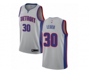 Youth Nike Detroit Pistons #30 Jon Leuer Authentic Silver NBA Jersey Statement Edition