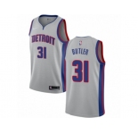 Youth Nike Detroit Pistons #31 Caron Butler Authentic Silver NBA Jersey Statement Edition