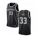Youth Nike Detroit Pistons #33 Grant Hill Swingman Black NBA Jersey - City Edition