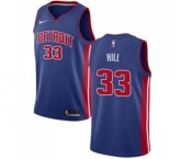 Youth Nike Detroit Pistons #33 Grant Hill Swingman Royal Blue Road NBA Jersey - Icon Edition