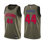 Youth Nike Detroit Pistons #44 Rick Mahorn Swingman Green Salute to Service NBA Jersey