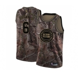 Youth Nike Detroit Pistons #6 Bruce Brown Jr. Swingman Camo Realtree Collection NBA Jersey