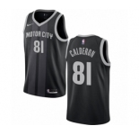 Youth Nike Detroit Pistons #81 Jose Calderon Swingman Black NBA Jersey - City Edition