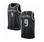 Youth Nike Detroit Pistons #9 Langston Galloway Swingman Black NBA Jersey - City Edition