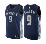 Youth Nike Detroit Pistons #9 Langston Galloway Swingman Navy Blue NBA Jersey - City Edition