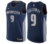 Youth Nike Detroit Pistons #9 Langston Galloway Swingman Navy Blue NBA Jersey - City Edition