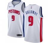 Youth Nike Detroit Pistons #9 Langston Galloway Swingman White Home NBA Jersey - Association Edition