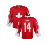 Men Adidas Team Canada #14 Jamie Benn Red 2016 World Cup Ice Hockey Jersey