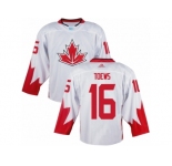 Men Adidas Team Canada #16 Jonathan Toews White 2016 World Cup Ice Hockey Jersey