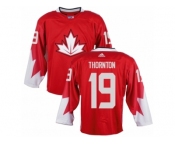 Men Adidas Team Canada #19 Joe Thornton Red 2016 World Cup Ice Hockey Jersey