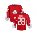 Men Adidas Team Canada #28 Claude Giroux Red 2016 World Cup Ice Hockey Jersey
