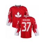 Men Adidas Team Canada #37 Patrice Bergeron Red 2016 World Cup Ice Hockey Jersey