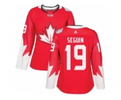 Women's Adidas Team Canada #19 Tyler Seguin Premier Red Away 2016 World Cup Hockey Jersey