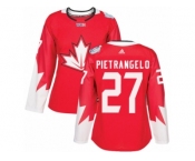 Women's Adidas Team Canada #27 Alex Pietrangelo Premier Red Away 2016 World Cup Hockey Jersey