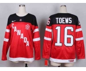women nhl jerseys team canada #16 toews red[100 th]
