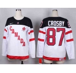 women nhl jerseys team canada #87 crosby white[100 th]
