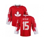 Youth Adidas Team Canada #15 Ryan Getzlaf Authentic Red Away 2016 World Cup Ice Hockey Jersey