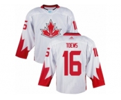 Youth Adidas Team Canada #16 Jonathan Toews Authentic White Home 2016 World Cup Ice Hockey Jersey