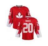 Youth Adidas Team Canada #20 John Tavares Authentic Red Away 2016 World Cup Ice Hockey Jersey