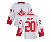Youth Adidas Team Canada #20 John Tavares Authentic White Home 2016 World Cup Ice Hockey Jersey