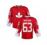 Youth Adidas Team Canada #63 Brad Marchand Authentic Red Away 2016 World Cup Ice Hockey Jersey