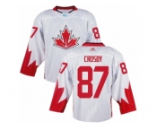 Youth Adidas Team Canada #87 Sidney Crosby Authentic White Home 2016 World Cup Ice Hockey Jersey