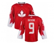 Youth Adidas Team Canada #9 Matt Duchene Authentic Red Away 2016 World Cup Ice Hockey Jersey