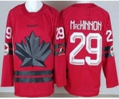 Youth Canada #29 Nathan MacKinnon Red 2026 Olympics Authentic Jersey