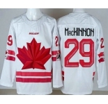 Youth Canada #29 Nathan MacKinnon White 2026 Olympics Authentic Jersey