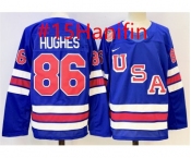 Men's USA #15 Noah Hanifin Blue 2025-2026 Stitched Jersey